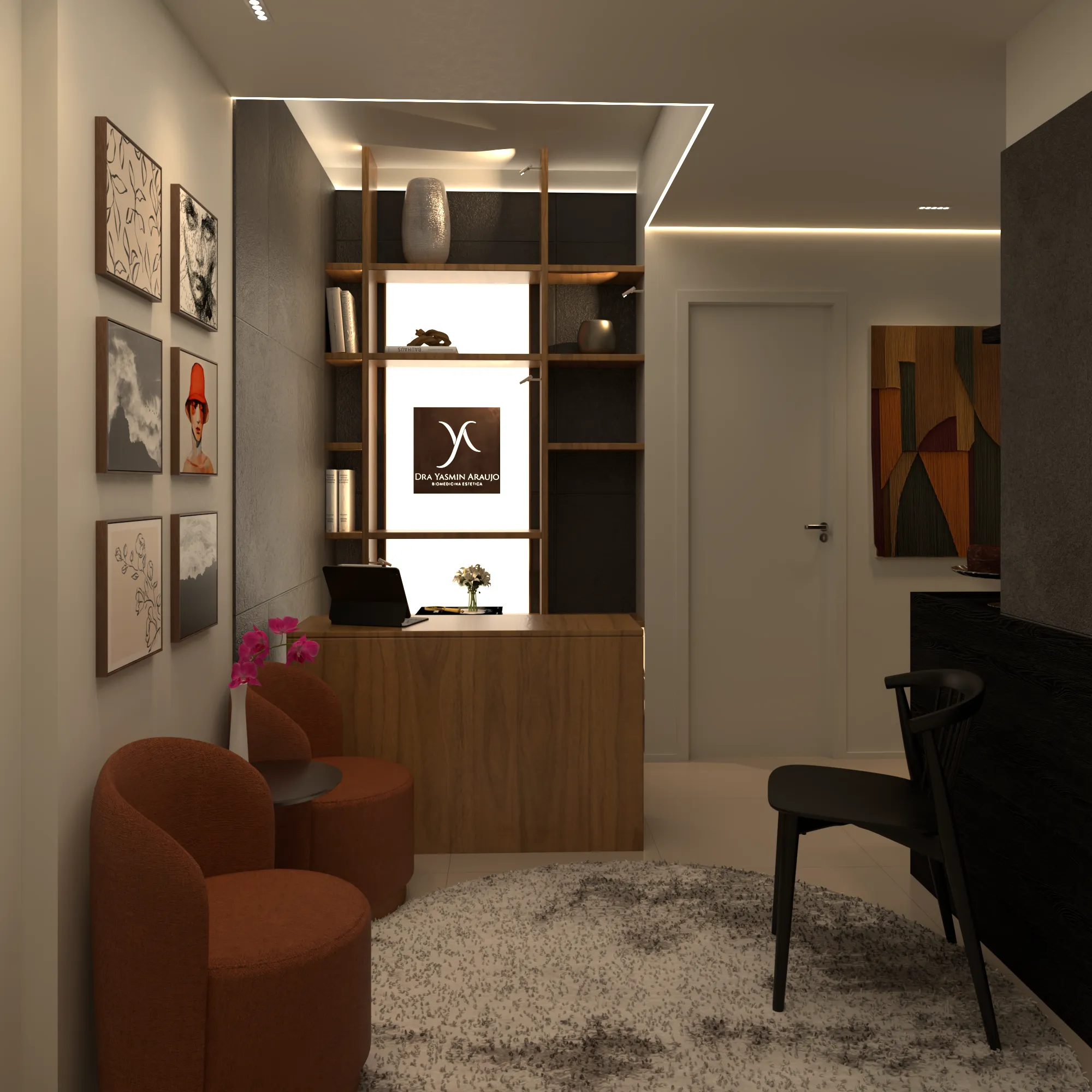 Consultório Dra. Yasmin Araújo - Projeto de Clínicas e Consultórios localizado em Barra Olímpica, Rio de Janeiro - RJ